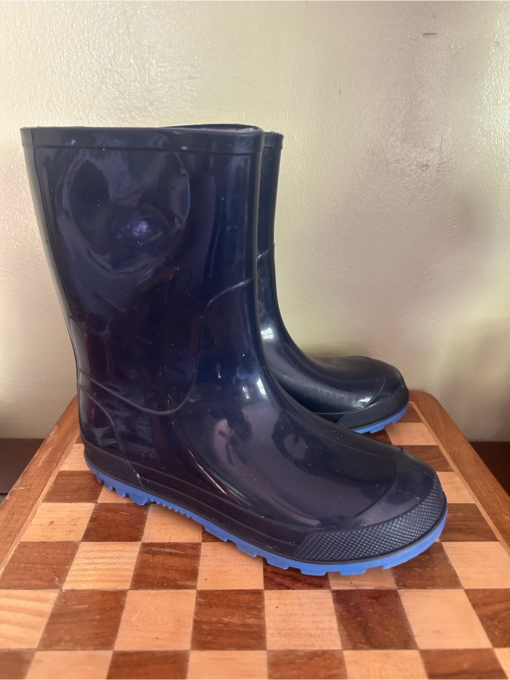 Kids Navy Blue Rain Boots Size 13-1